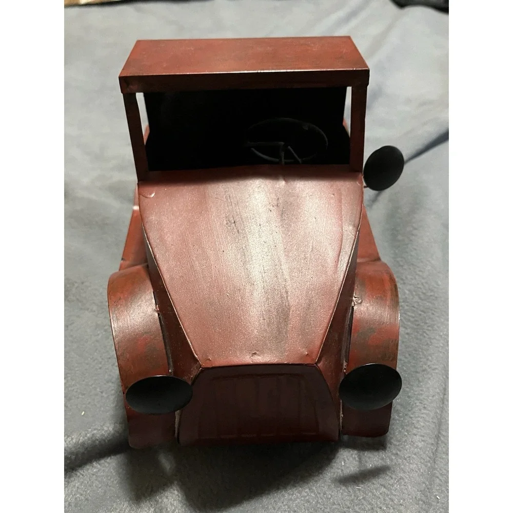 Rustic Metal Antique Old‎ Timey Red Truck Decor 14